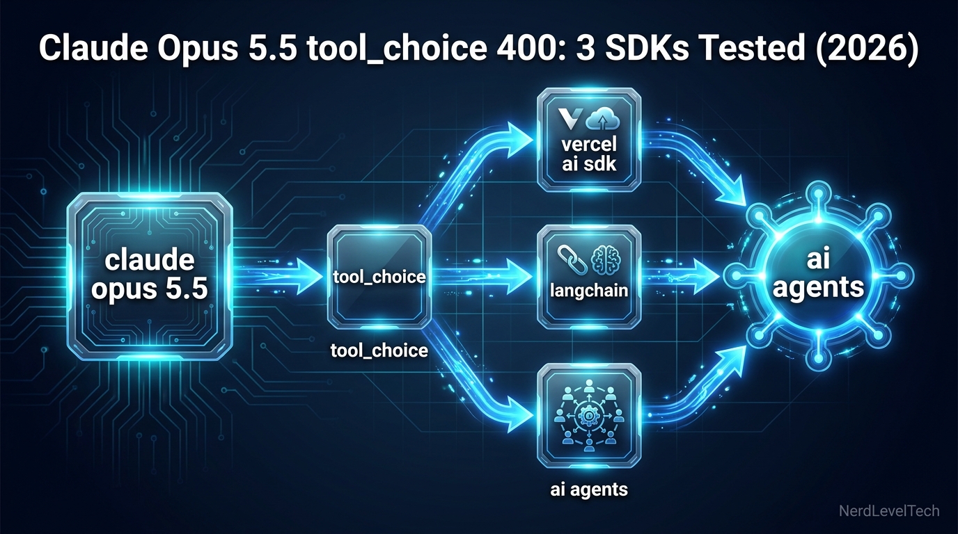 Claude Opus 5.5 tool_choice 400: 3 SDKs Tested (2026)