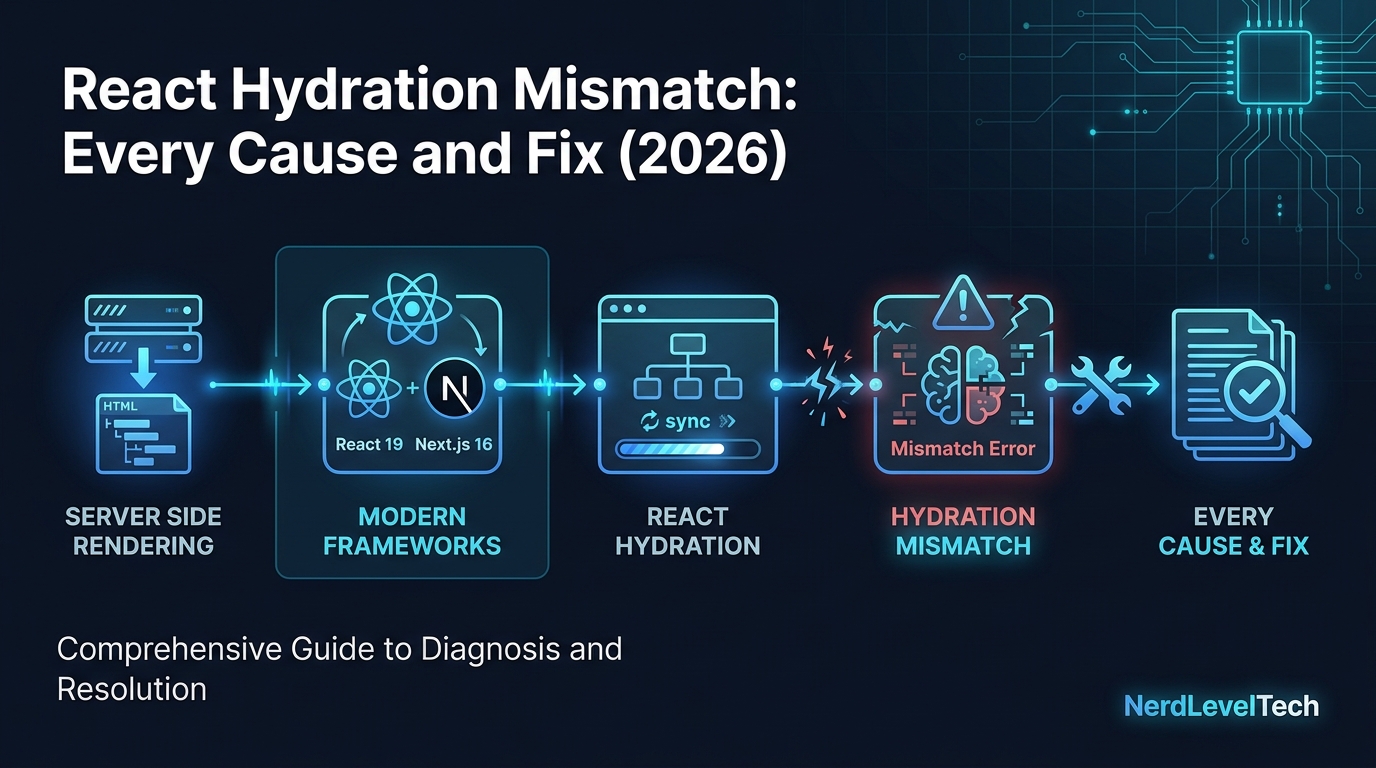 React Hydration Mismatch: Every Cause and Fix (2026)